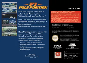 F1 Pole Position (Europe) box cover back